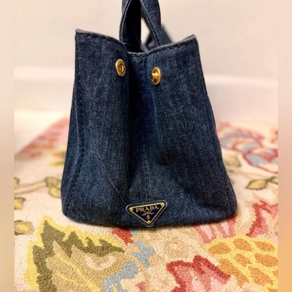 PRADA Canapa Denim Tote Bag Girlhood - Picture 3 of 16